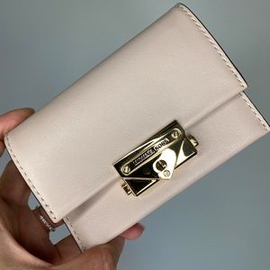 Micheal Kors Cece Small Pink Leather Card Case Wallet